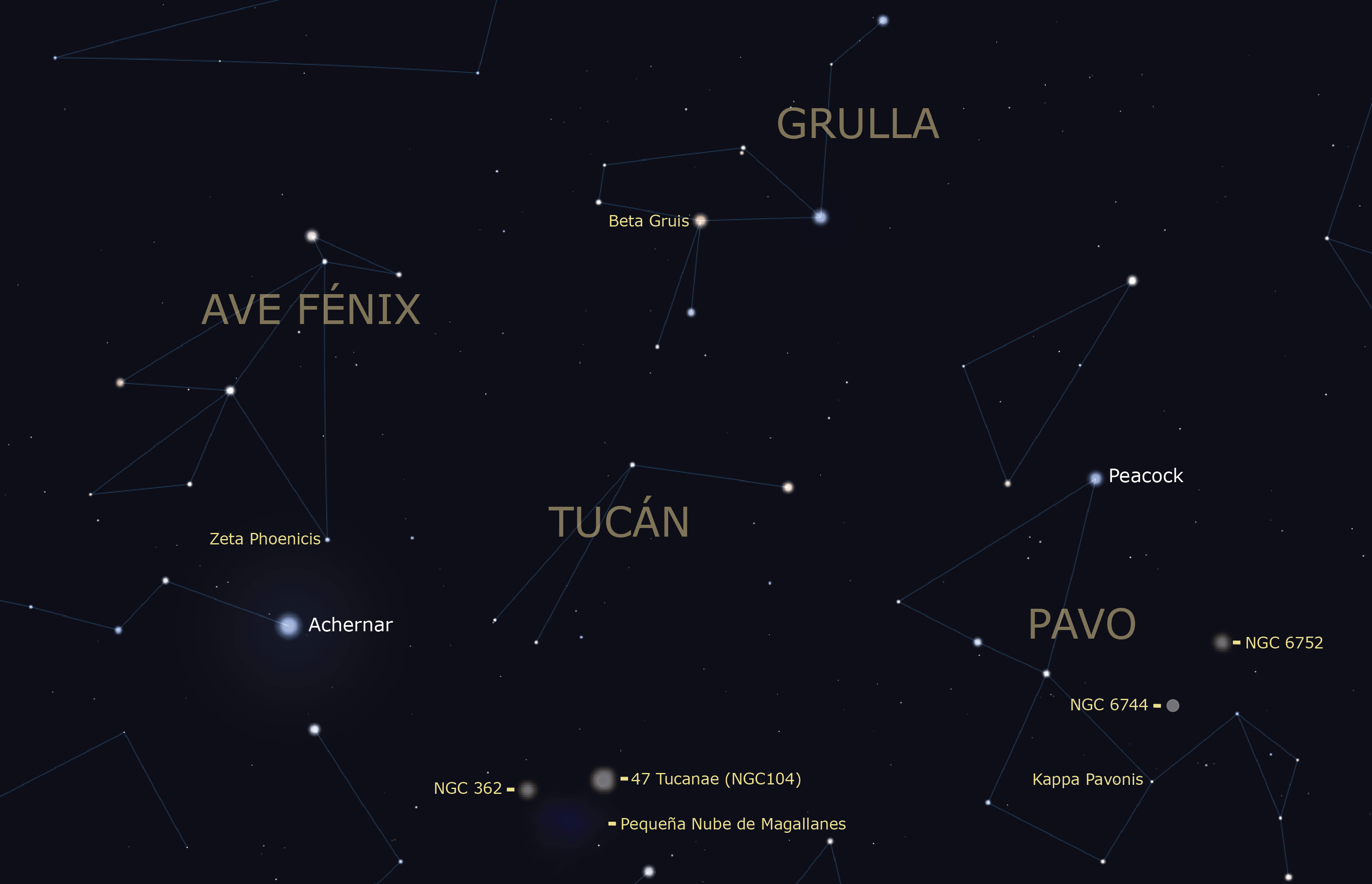 Mapa Aves del Sur