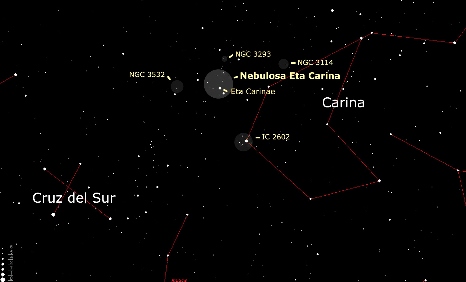 Mapa 1, L, Eta CarinaF