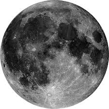 imagen de la luna en fondo blanco