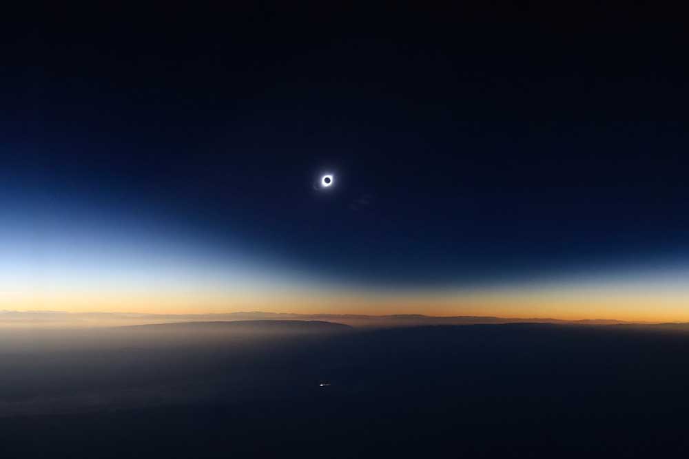 Eclipse desde el avion